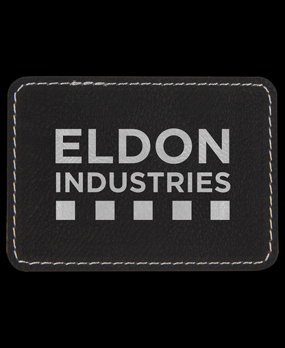Custom Engraved Rectangle Leather Patches