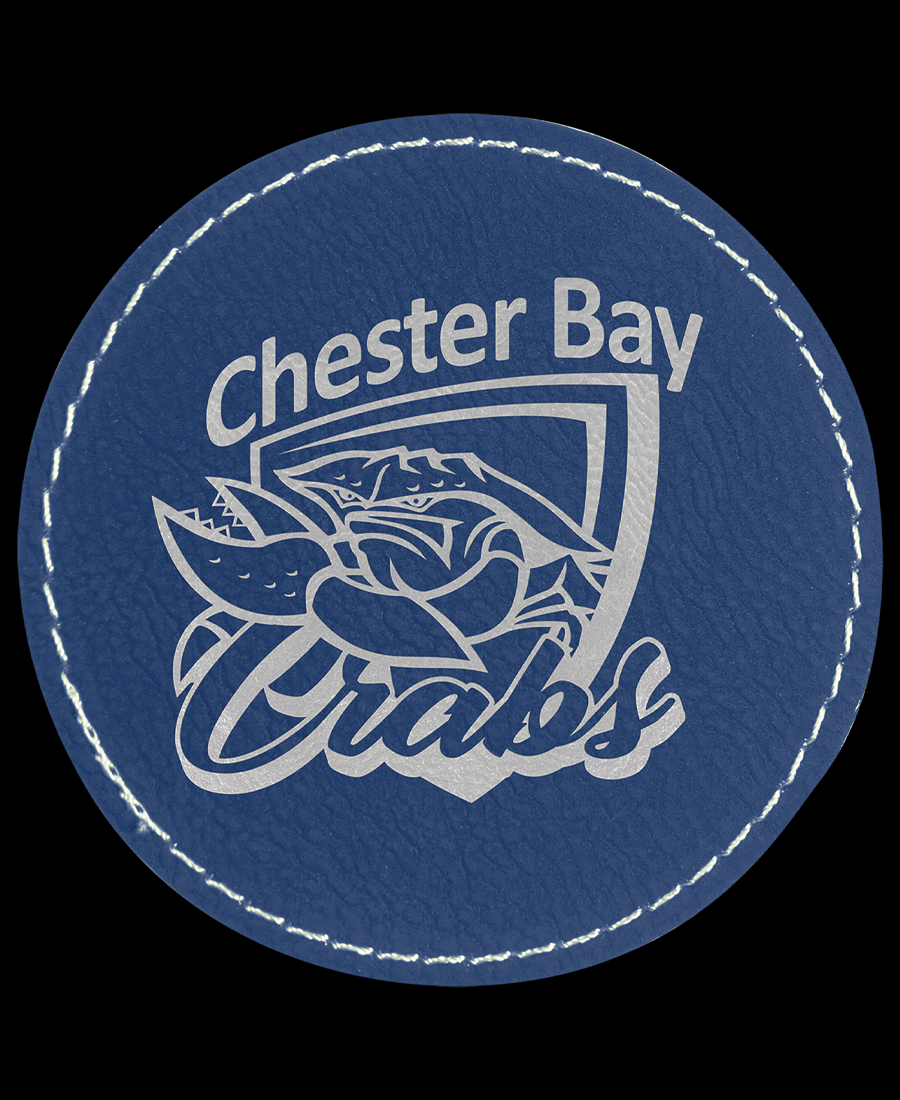 Custom Engraved Circle Leather Patches