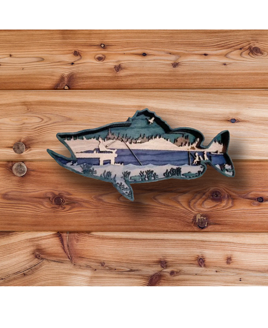 Largemouth Bass 3 D Layered Art | Wood Largemouth Bass | Inscrible™